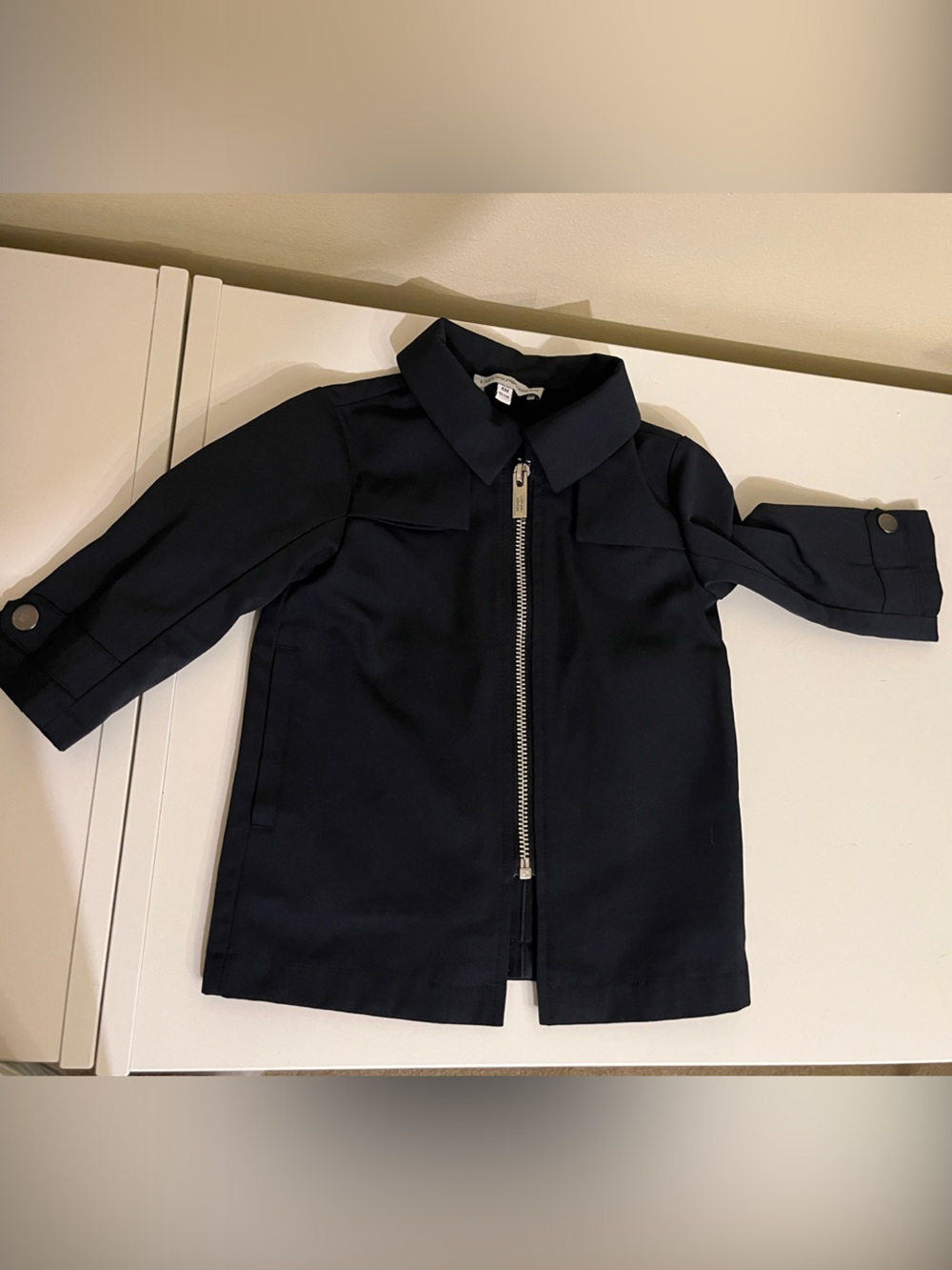 Emporio Armani Navy Zip-Front Kids Jacket